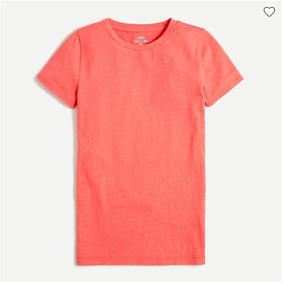 NWT J. Crew Rose Blossom Pink/Orange Vintage Cotton Crewneck Tee -SIZE XL - Picture 6 of 8